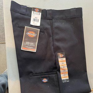 Dickies Double Knee Work Pants, Loose Fit 36x30 Black